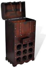 Дървен шкаф за вино със стойка за 9 бутилки