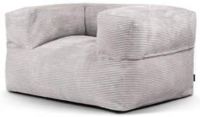 Светлосив пуф от рипсено кадифе MooG – SLOWDOWN