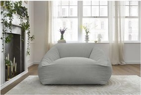 Светлосив пуф от рипсено кадифе Lilibet – Bobochic Paris