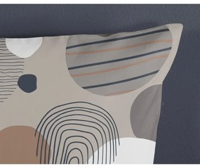 Сиво единично удължено памучно спално бельо 140x220 cm Hendrik – Good Morning