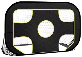 93761 vidaXL Мрежа за футболна врата с мишена 120x80x80 см полиестер