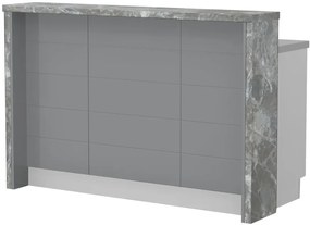 Островна кухненска пейка Hudson-Length: 150 cm.-Gray-Siena Marble