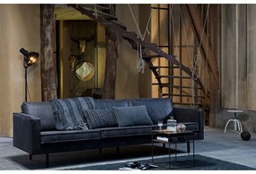 Черен диван от изкуствена кожа 277 cm Rodeo – WOOOD