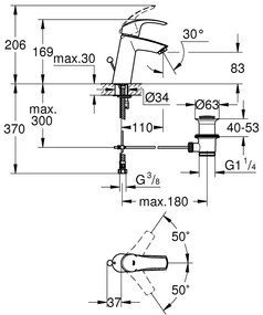 Кран за тоалетна Eurosmart II