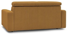 Разтегателен диван от рипсено кадифе в цвят горчица 215 cm Monaco – Bobochic Paris