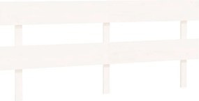 819091 vidaXL Горна табла за легло, бяла, 204x3x81 см, бор масив