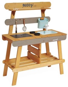 Janod - Дървена външна детска кухничка MUDDY LAB