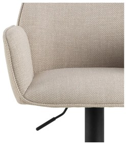 Бежов бар стол с регулируема височина/с подлакътници (височина на седалката 85 cm) Glenda – Actona