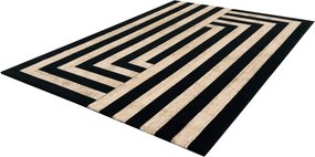 Черно-бежов вълнен килим 200x300 cm Agnus Art Deco II – Agnella