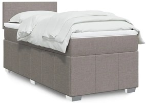 3286976 vidaXL Боксспринг легло с матрак, таупе, 100x200 см, плат
