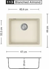 Lino KAVA 470 SI Композитна мивка за вграждане