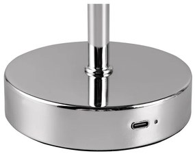 LED настолна лампа с възможност за димиране в лъскаво сребро (височина 30 cm) Jeff - Trio