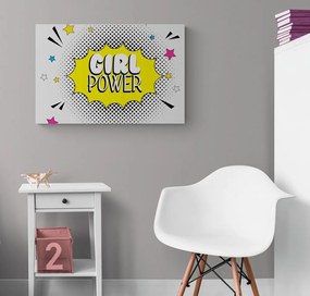 Картина на платно – С поп арт надпис – GIRL POWER