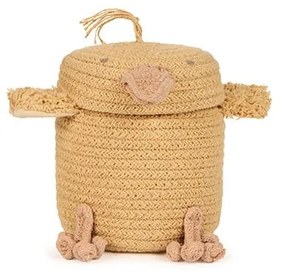 Жълта текстилна детска кошница за играчки ø 13x15 cm Mini Charlie the Chicken – Lorena Canals
