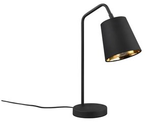 Черна настолна лампа с текстилен абажур (височина 45 cm) Buddy - Trio