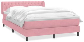 3317786 vidaXL Боксспринг легло с матрак, розово, 160x210 см, кадифе