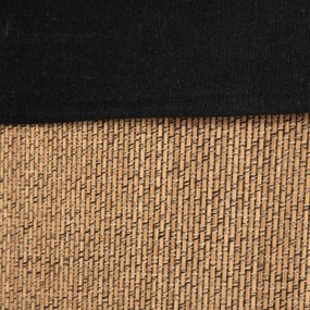 Кош за пране 5five, Ъглов, Бамбук и черен плат, 48 l