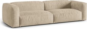 Бежов кадифен модулен диван 320 cm Martina – Micadoni