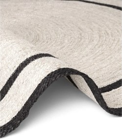 Двустранен/ръчно изработен ютен кръгъл килим в светло естествен цвят ø 150 cm Lina – Hanse Home