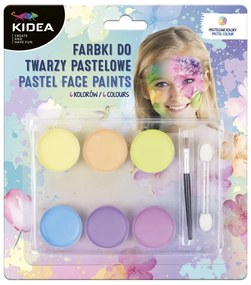 Kidea - Боички за лице 6 цвята Пастелни цветове