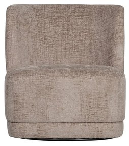 Светлокафяво кресло от кадифе Atty - WOOOD