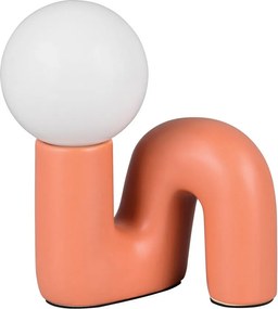 Оранжева керамична настолна лампа (височина 21,5 cm) Quinn – Reality