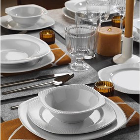 Комплект за хранене 24 части бял/порцелан