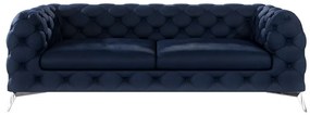 Тъмносин кадифен диван 225 cm Chelsea – Ropez