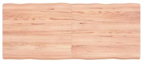 363959 vidaXL Плот за маса светлокафяв 120x50x(2-6) см обработен масивен дъб