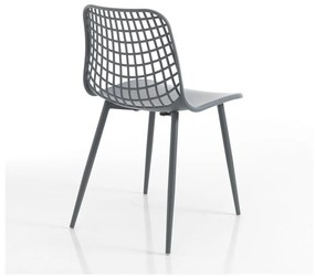 Сиви трапезни столове в комплект от 2 броя Nairobi - Tomasucci