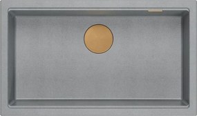 гранитна мивка Logan 110 Grey Metallic