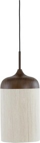 Тъмнокафяво висящо осветително тяло с текстилен абажур ø 22 cm Dania – Light &amp; Living