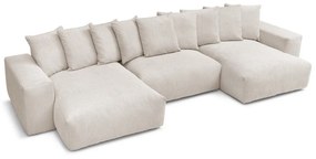 Кремав ъглов диван от рипсено кадифе Voltaire – Bobochic Paris