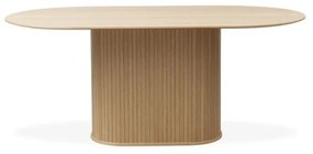 Маса за хранене с дъбов плот 95x180 cm Nola - Unique Furniture