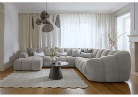 Светлосив ъглов диван (десен ъгъл/U форма) Shell – Miuform