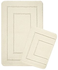 Кремави килими за баня в комплект от 2 бр. 50x80 cm Cerceve – Foutastic