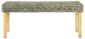 285791 vidaXL Пейка, 110 см, естествен кубу ратан и махагоново дърво масив