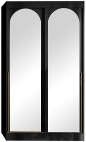 Гардероб Модин плъзгащ-черен-дължина: 120 см