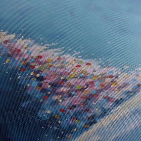 Картина на платно – Зимна приказка с коледно дърво