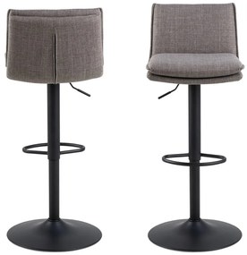 Сиви въртящи се бар столове в комплект от 2 броя 107 см Flynn - Actona