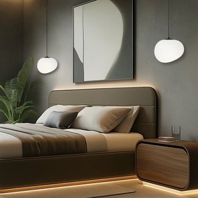 Черно-бяло висящо осветително тяло ø 25 cm Stones – Candellux Lighting