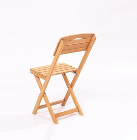 Градински стол от масивно дърво в естествен цвят – Floriane Garden