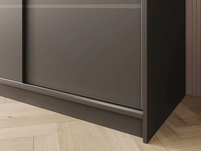 Гардероб Hansa 200 с плъзгащи врати-Черен