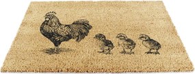 Изтривалка от кокосови влакна 40x60 cm Chickens and Chicks – Artsy Doormats