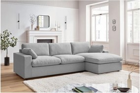 Светлосив ъглов диван Belair – Bobochic Paris