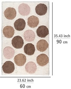 Кафяво-бежов килим за баня от органичен памук 60x90 cm Tibet – Wenko