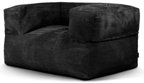 Черен пуф от рипсено кадифе MooG – SLOWDOWN