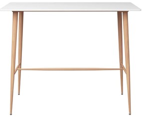 248145 vidaXL Бар маса, бяла, 120x60x105 см