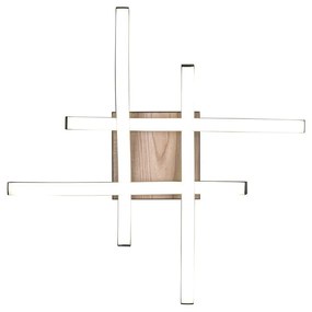 Черно-кафява LED светлина за таван 46x46 cm Route - Trio