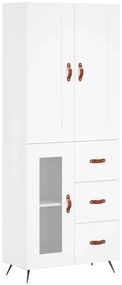 3199913 vidaXL Висок шкаф, бял, 69,5x34x180 см, инженерно дърво